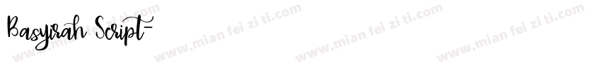 Basyirah Script字体转换